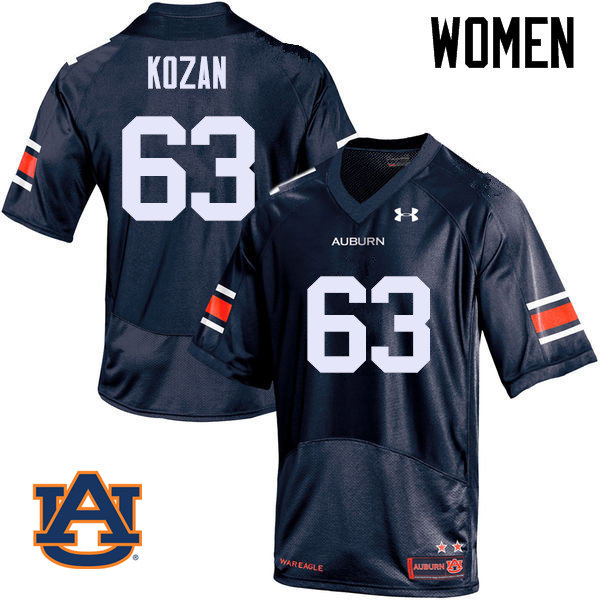 Women Auburn Tigers #63 Alex Kozan College Football Jerseys Sale-Navy